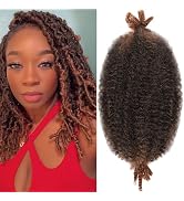 8 Packs Springy Afro Twist Hair Marley Twist Braiding Hair Pre-Separated Kinky Twist Hair for Bla...