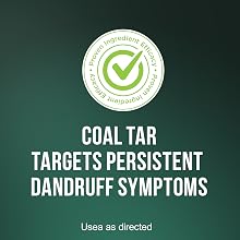 Coal tar efficacy – targets persistent dandruff symptoms in dry scalp & seborrheic dermatitis