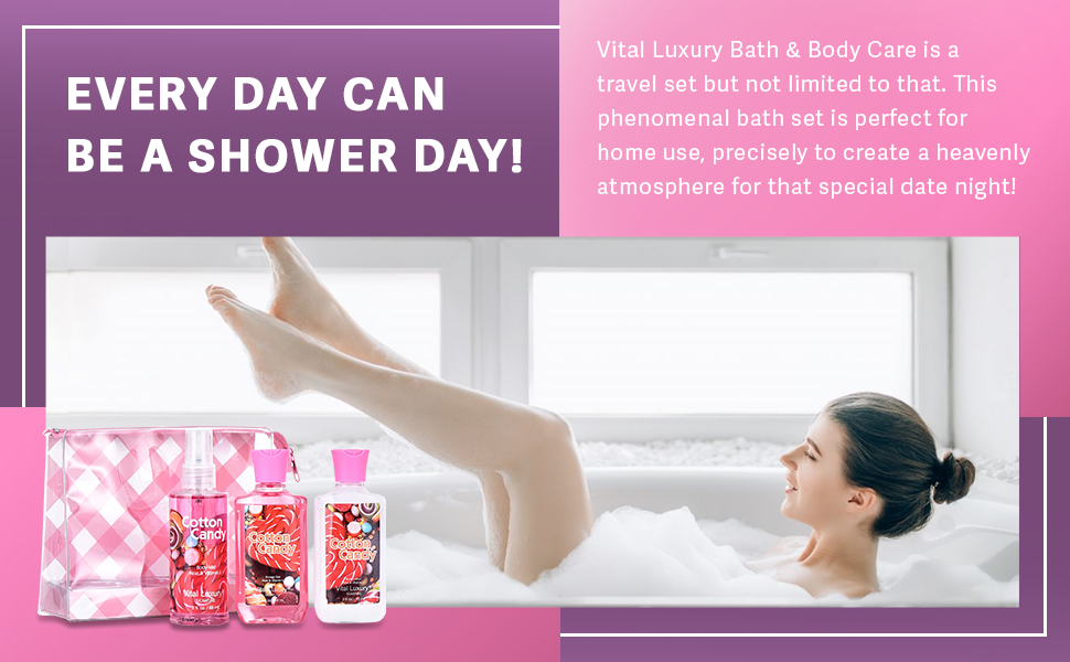 luxurious ladies hydrating skin flower cotton candy body spray and lotion sets perfume vital luxury