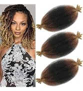 8 Inch Springy Afro Twist Hair Marley Twist Braiding Hair 3 Packs Kinky Twist Hair Short Marley H...