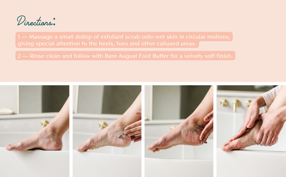 Bare August Professional Foot Exfoliator Scrub for Pedicure
