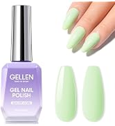 Gellen Green Gel Nail Polish, Mint Green Gel Polish Pastel Green Nail Polish Gel Light Green Soak...