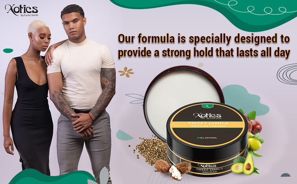 Organic hair moisturizer shea butter pomade for black men women 360 wave grease strong hold 