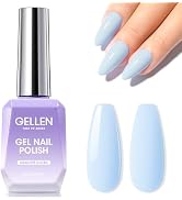 Gellen Blue Gel Nail Polish, 18 ML Baby Blue Gel Polish Soak Off Light Blue Nail Polish Pastel Ba...