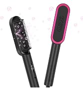 Prizm Hair Straightener Brush, 20s Fast Heating, Negative Ions Hair Straightening Comb with Less ...