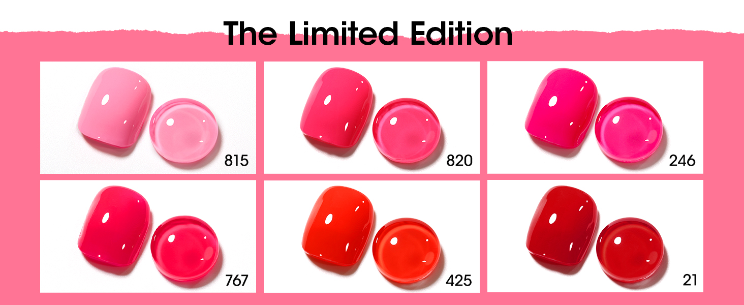 Red pink nail polish set