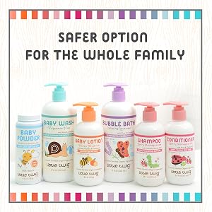 shampoo, bubble bath, baby lotion,baby powder