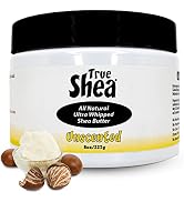 True Shea All Natural Ultra Whipped Shea Butter with Coconut Oil and Sunflower Oil, 8 ounces