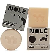 NOLE Solid Shampoo and Conditioner Bar Set - Frizzy Hair, Moisturizes and Protects for The Sleeke...
