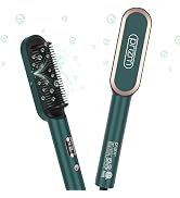 Prizm Hair Straightener Brush, 20s Fast Heating, Negative Ions Hair Straightening Brush with Less...