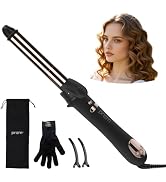 Prizm Nano Titanium Automatic Rotating Curling Iron 1 Inch Worldwide Dual Voltage Curling Wand 11...
