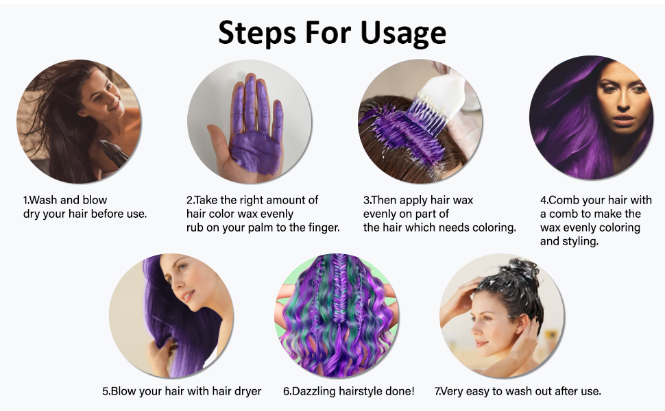 how to use Temporary Hair Color Gel